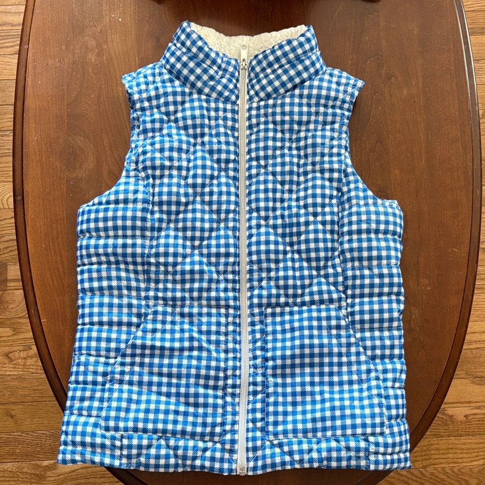 Heritage Blue Gingham Kids Vest
